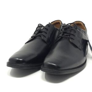 Clarks, Whiddon Plain Toe Oxford 26152918 Black Leather Size 9.5W